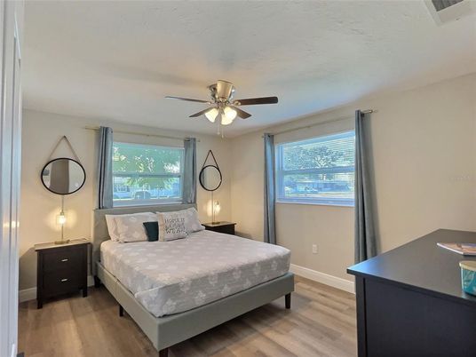 Bedroom, Interior, Wood Texture Flooring