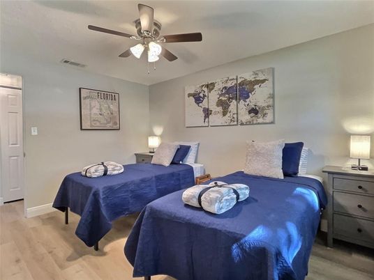 Bedroom, Interior, Wood Texture Flooring