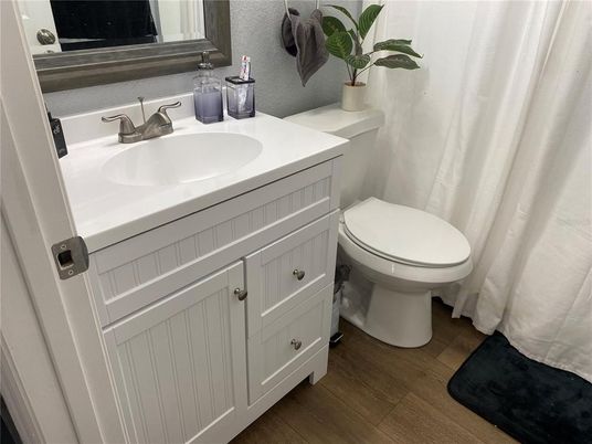 Bathroom, Interior, Wood Texture Flooring