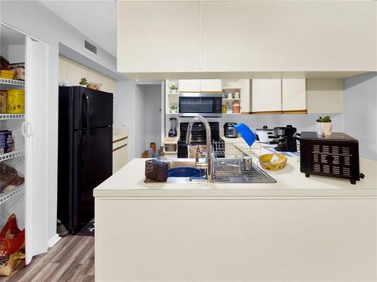Interior, Kitchen, Wood Texture Flooring