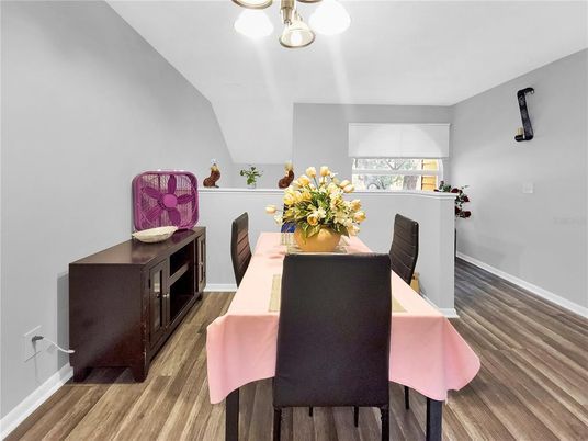 Dining room, Interior, Wood Texture Flooring