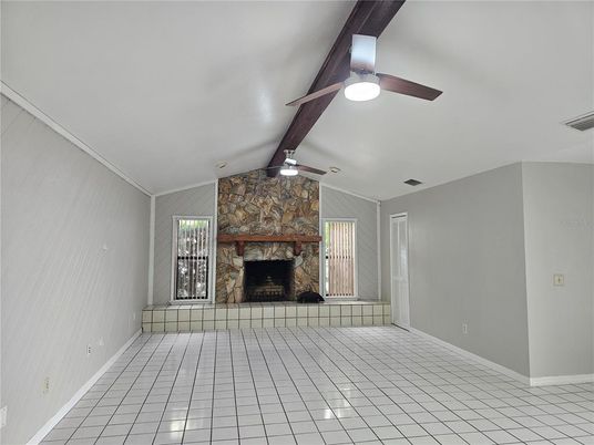 Empty room, Fireplace, Interior