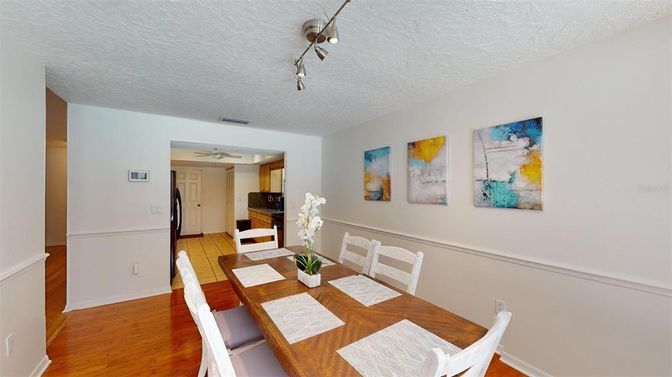Dining room, Interior, Wood Texture Flooring