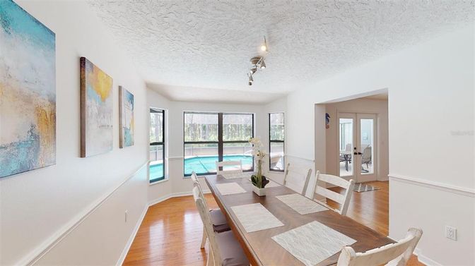 Dining room, Interior, Wood Texture Flooring