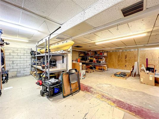 Garage, Interior, Stone Walls