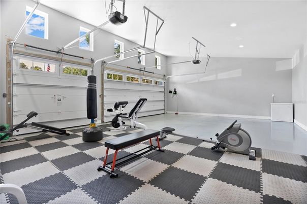 Fitness Equipment, Garage, Interior, Recessed Lighting