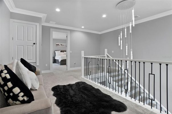 Bedroom, Interior, Pendant Lights, Recessed Lighting