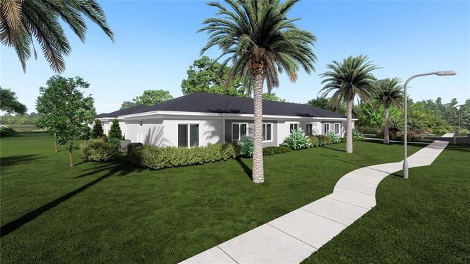 Backyard, Exterior, Facade, Solar Panels, Ranch