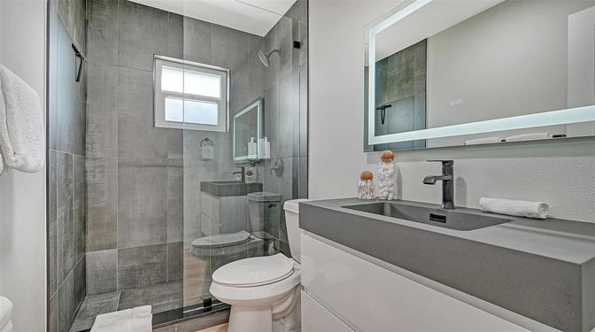 Bathroom, Glass Shower, Interior