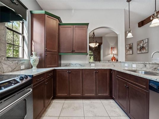 Interior, Kitchen, Pendant Lights, Stainless Steel Appliances
