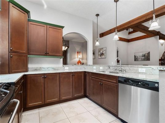 Interior, Kitchen, Pendant Lights, Stainless Steel Appliances