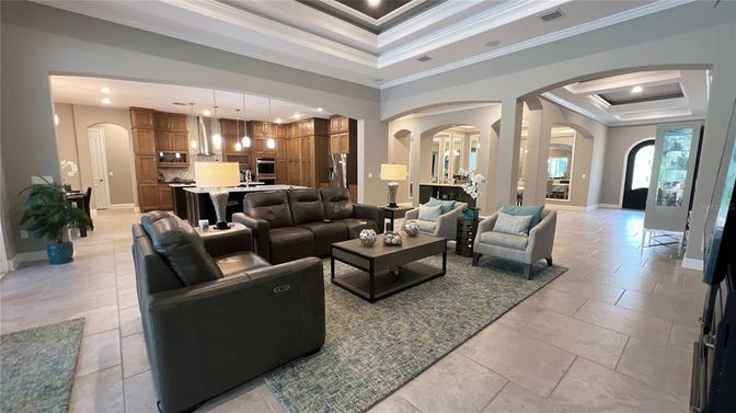 Interior, Kitchen, Living room, Pendant Lights, Recessed Lighting, Stainless Steel Appliances