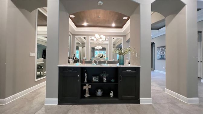 Chandelier, Interior, Recessed Lighting