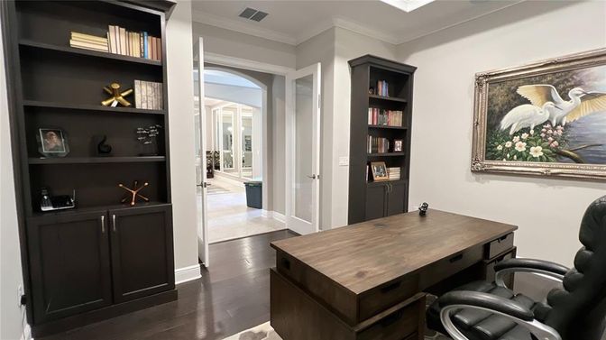 Home Office, Interior, Wood Texture Flooring