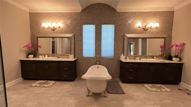 Bathroom, Dual Sink Vanities, Free Standing Baths, Interior