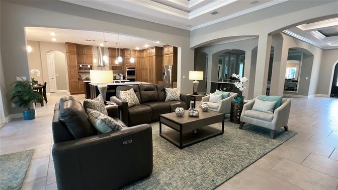 Interior, Kitchen, Living room, Pendant Lights, Recessed Lighting, Stainless Steel Appliances