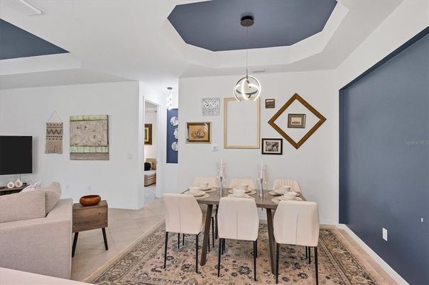 Dining room, Interior, Pendant Lights