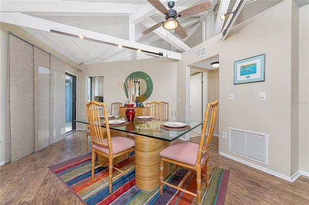 Dining room, Interior, Wood Texture Flooring