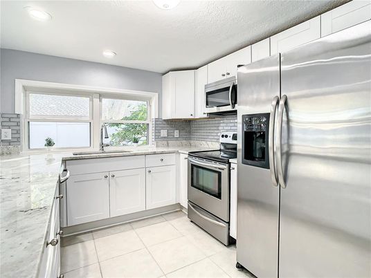 Interior, Kitchen, Recessed Lighting, Stainless Steel Appliances