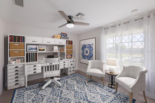 Home Office, Interior, Wood Texture Flooring