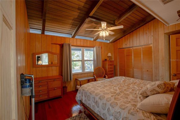 Bedroom, Interior, Wooden Beams, Wooden Ceilings, Wood Texture Flooring, Wooden Walls