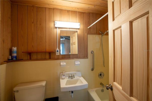 Bathroom, Interior, Wooden Walls