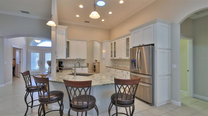Interior, Kitchen, Pendant Lights, Recessed Lighting, Stainless Steel Appliances