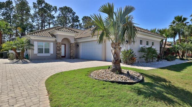 Attached, Backyard, Exterior, Facade, Mediterranean