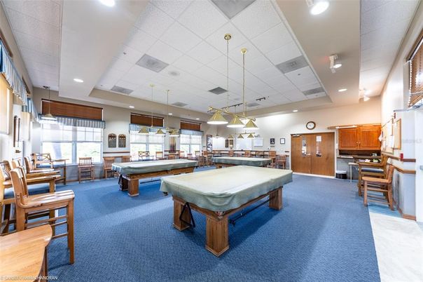 Billiard Table, Game Room, Interior, Pendant Lights, Recessed Lighting