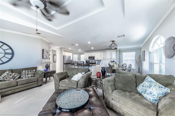 Dining room, Interior, Kitchen, Living room, Pendant Lights, Recessed Lighting, Stainless Steel Appliances