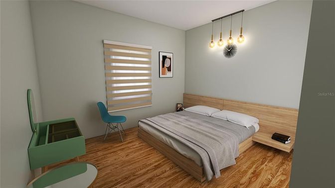 Bedroom, Interior, Wood Texture Flooring