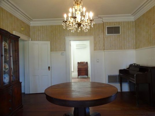 Chandelier, Interior, Piano, Wood Texture Flooring