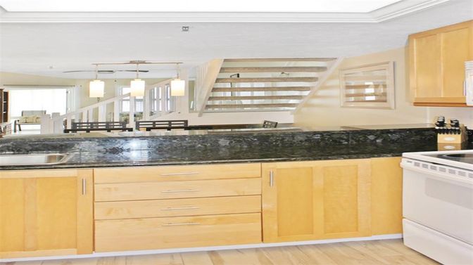 Interior, Kitchen, Pendant Lights, Wood Texture Flooring