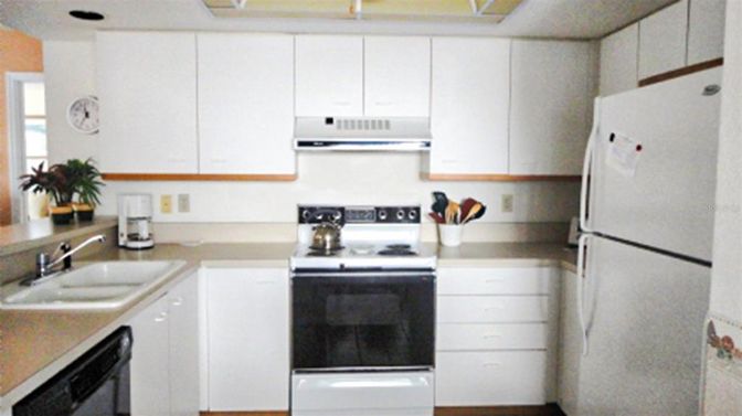 Interior, Kitchen, Wood Texture Flooring