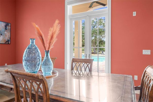 Dining room, Interior, Wood Texture Flooring