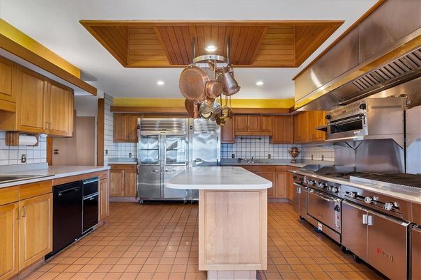 Interior, Kitchen, Recessed Lighting, Stainless Steel Appliances, Wooden Ceilings