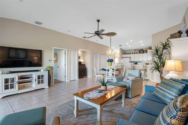 Dining room, Interior, Kitchen, Living room, Pendant Lights, Recessed Lighting