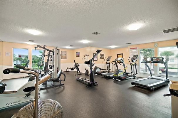 Fitness Equipment, Gym, Interior, Recessed Lighting