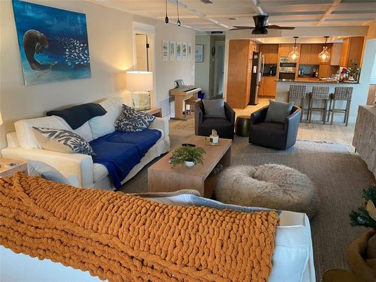 Interior, Kitchen, Living room, Pendant Lights, Stainless Steel Appliances