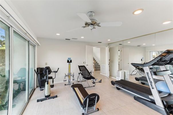 Fitness Equipment, Gym, Interior, Recessed Lighting