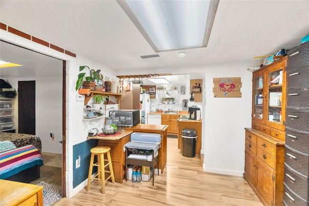 Interior, Kitchen, Wood Texture Flooring