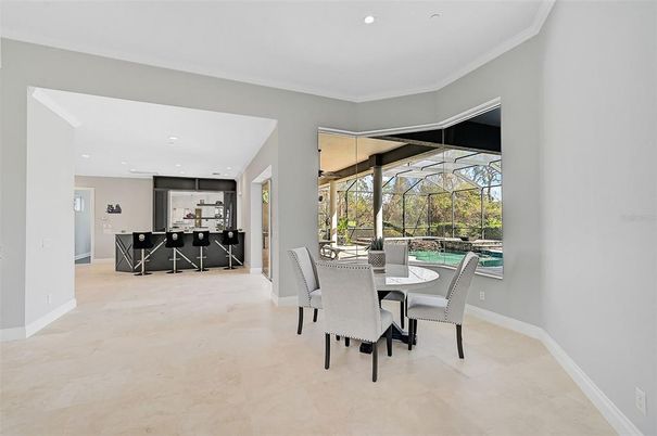 Dining room, Interior, Kitchen, Recessed Lighting