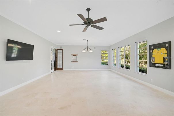 Empty room, Interior, Pendant Lights, Recessed Lighting