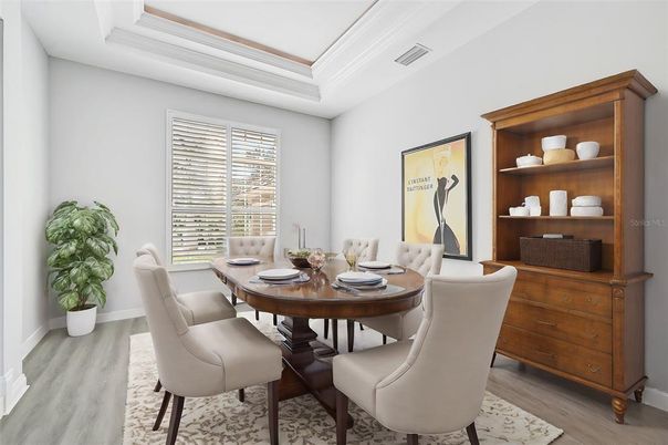 Dining room, Interior, Wood Texture Flooring