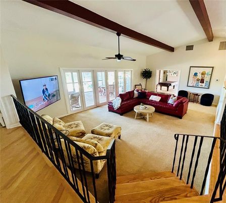 Interior, Living room, Wooden Beams, Wood Texture Flooring