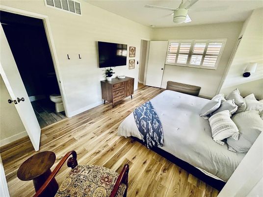 Bedroom, Interior, Wood Texture Flooring