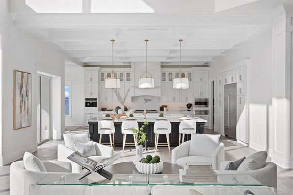 Interior, Kitchen, Living room, Pendant Lights, Stainless Steel Appliances