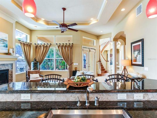 Fireplace, Interior, Living room, Recessed Lighting