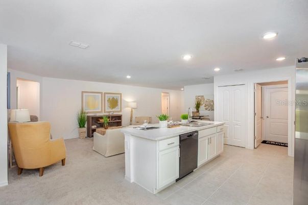 Interior, Kitchen, Living room, Recessed Lighting