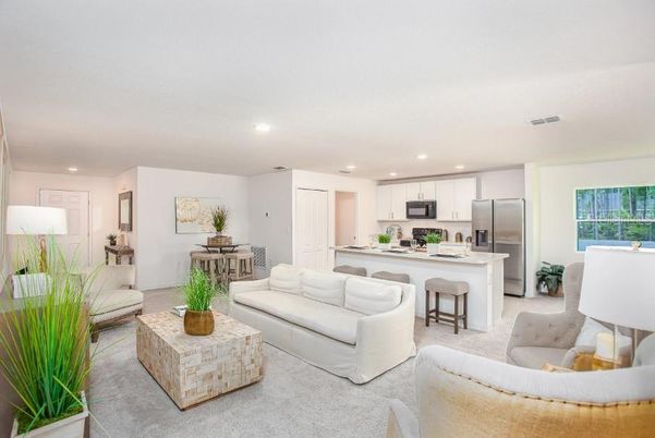 Interior, Kitchen, Living room, Recessed Lighting, Stainless Steel Appliances